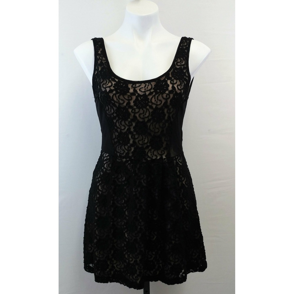 Love Tree Women Dress, Size Medium, black, cotton, nylon, spandex